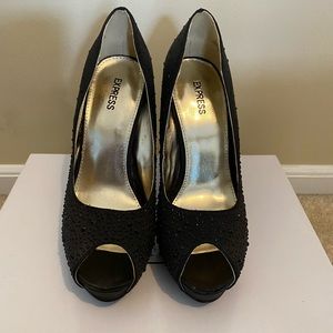 Express Black studded stiletto heels